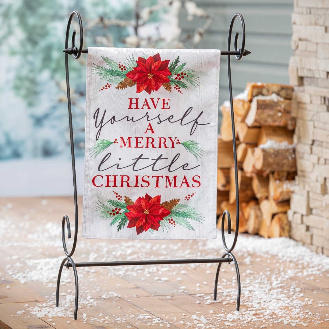 Have Yourself A Merry Little Christmas Garden Flag 2 Sided Moire 14M11236 Heartland Flags
