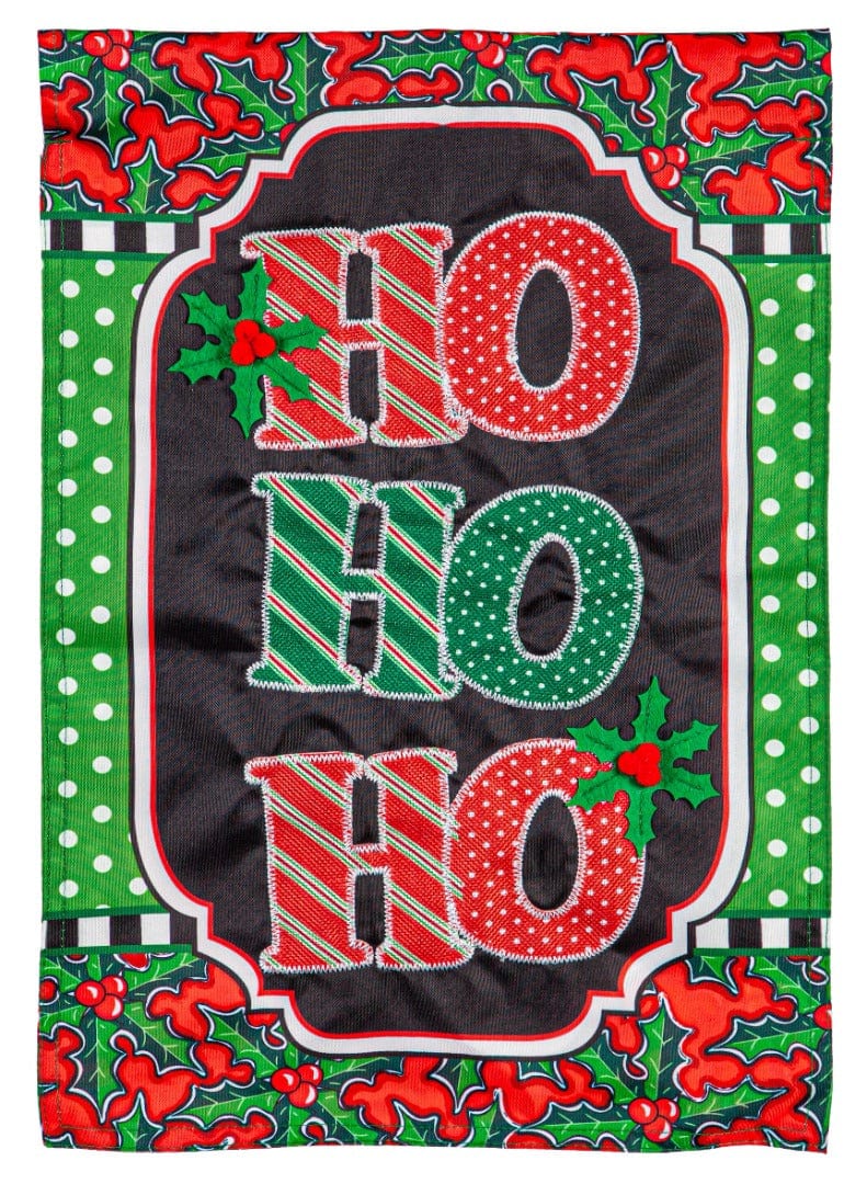 Ho Ho Ho Christmas Garden Flag 2 Sided 169575 Heartland Flags