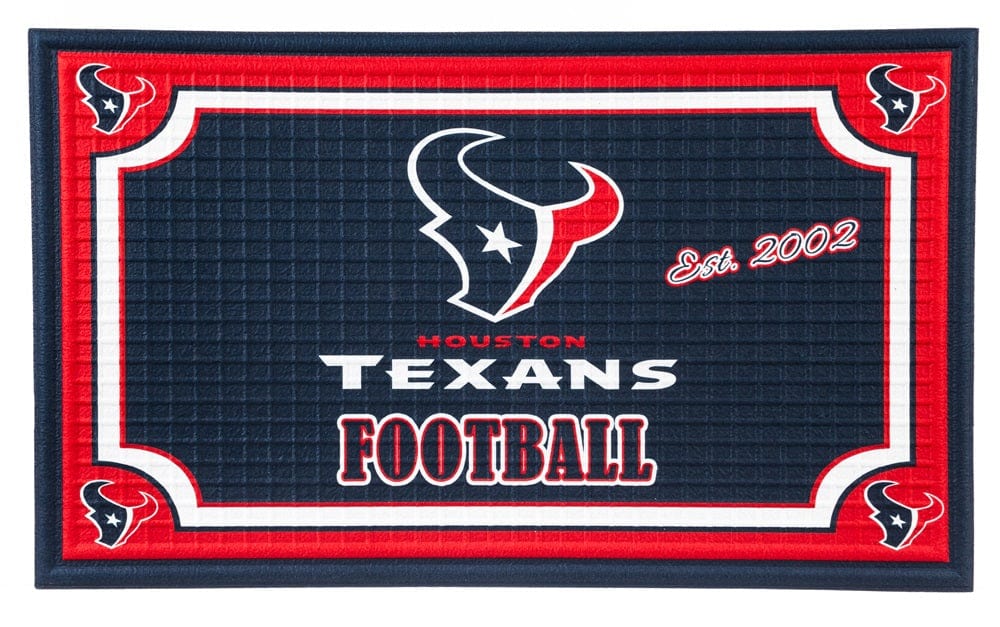 Houston Texans Football Door Mat Embossed Floormat 41EM3812 Heartland Flags