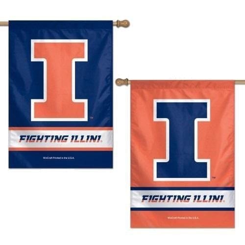 Illinois Fighting Illini 2 Sided House Flag Two Designs 38386014 Heartland Flags