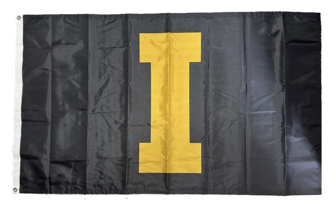 Iowa Hawkeyes Flag 3x5 Vintage Gold I Logo 851609 Heartland Flags