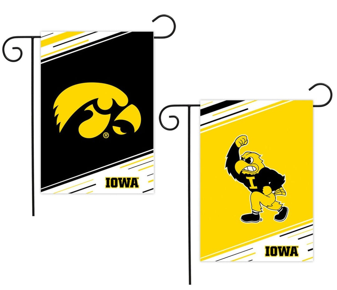 Iowa Hawkeyes Garden Flag 2 Sided Fighting Herky G02140 Heartland Flags