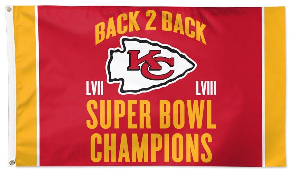 Kansas City Chiefs Flag 3x5 Back 2 Back Super Bowl Champions 77144312 Heartland Flags