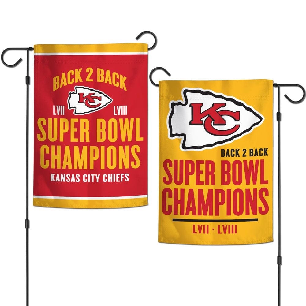 Kansas City Chiefs Garden Flag 2 Sided Back 2 Back Super Bowl Champions 77141312 Heartland Flags