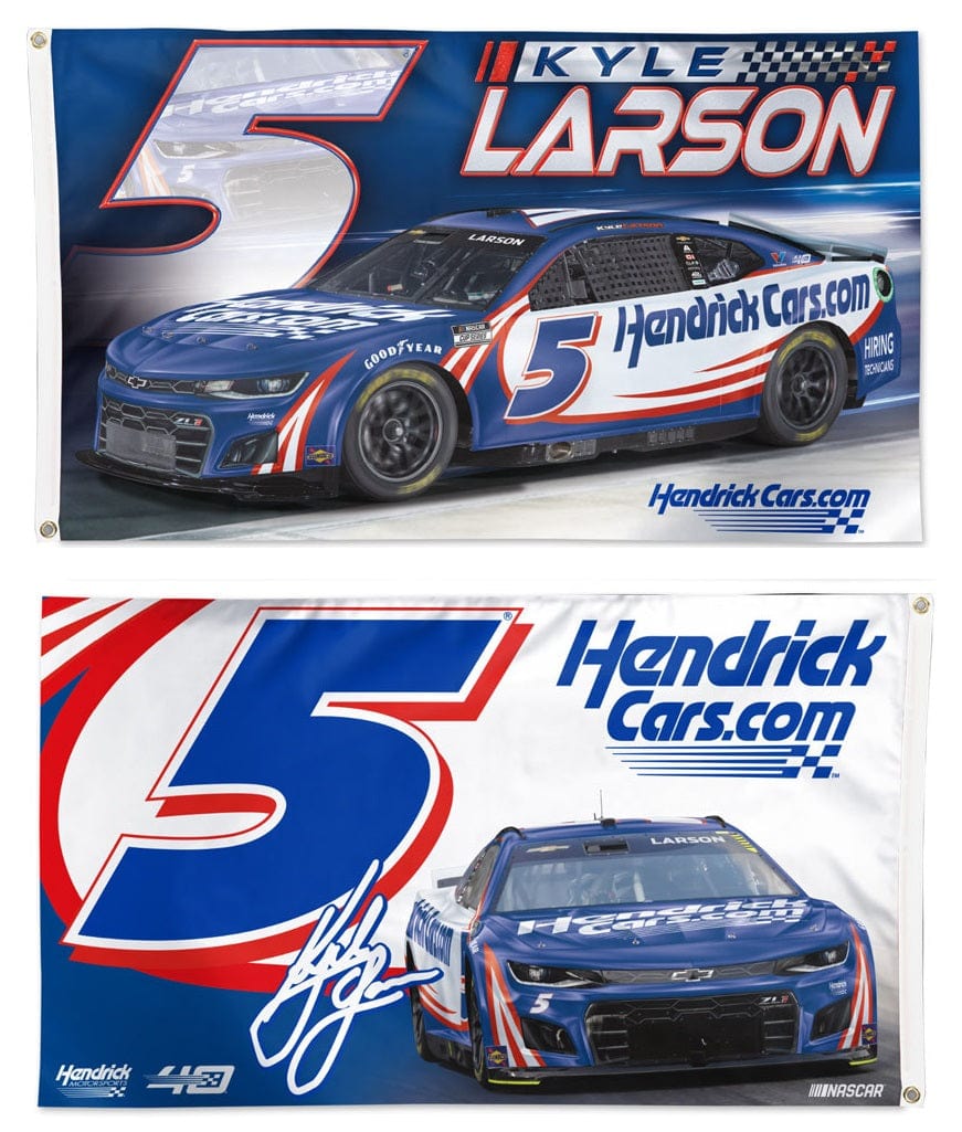Kyle Larson Flag 3x5  Hendricks Cars 2 Sided 2024 62766324 Heartland Flags