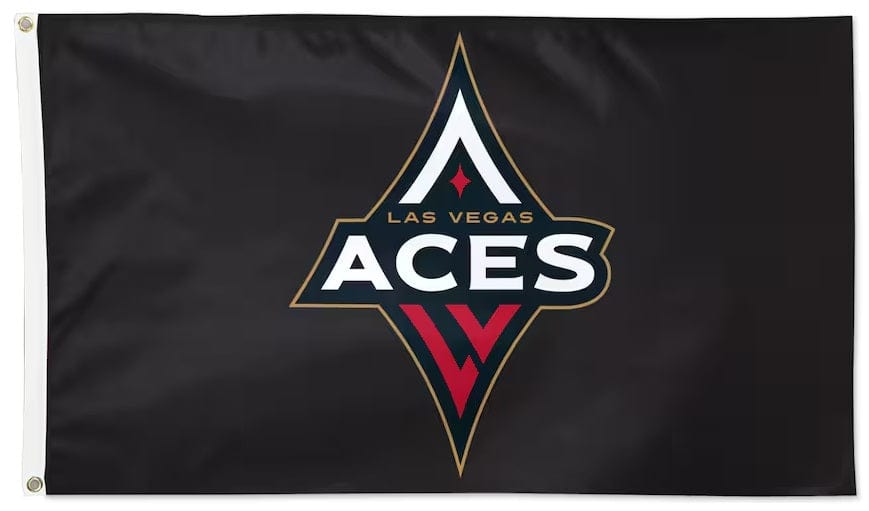 Las Vegas Aces Flag 3x5 Black 2 Sided 38343320 Heartland Flags