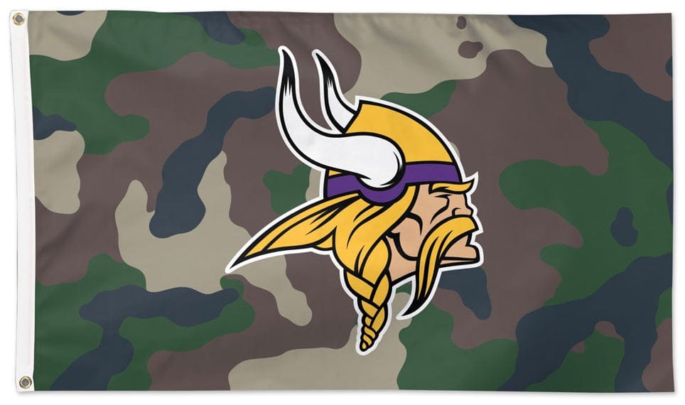 Minnesota Vikings Flag 3x5 Armed Forces Camo 32531321 Heartland Flags