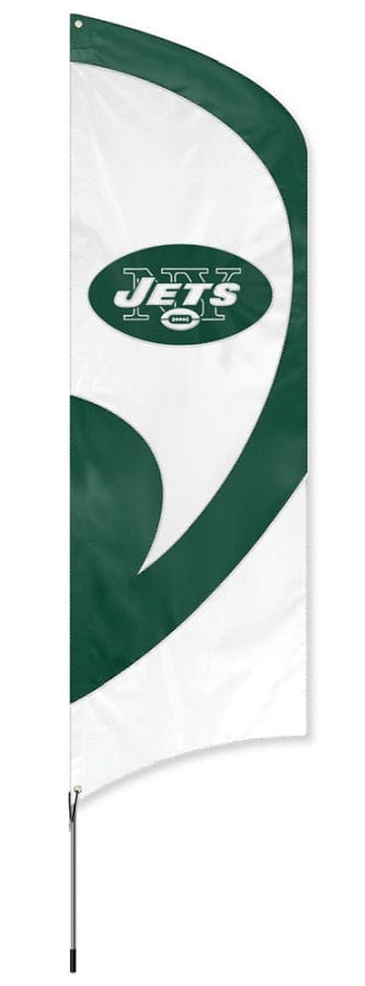 New York Jets Tall Team Feather Flag with Pole TTJE Heartland Flags