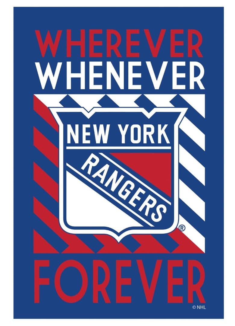 New York Rangers Banner 2 Sided Wherever Whenever Forever 13LU4368WWF Heartland Flags
