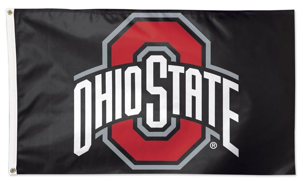 Ohio State Buckeyes Flag 3x5 Black 2 Sided Heartland Flags