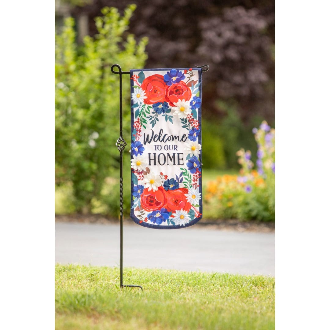 Patriotic Welcome To Our Home Garden Flag 2 Sided XL 14L10951XL Heartland Flags