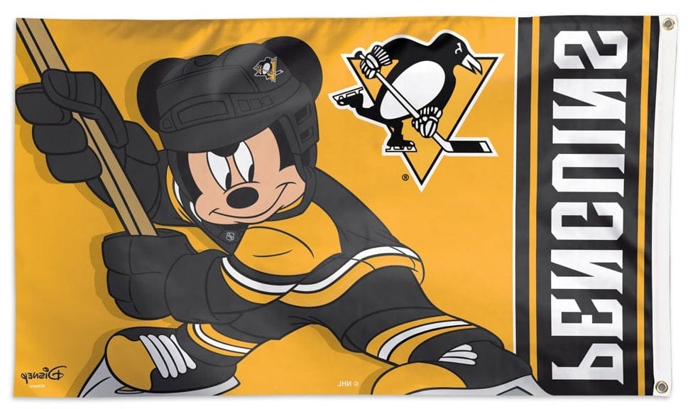 Pittsburgh Penguins Flag 3x5 Mickey Mouse Disney 25060320 Heartland Flags