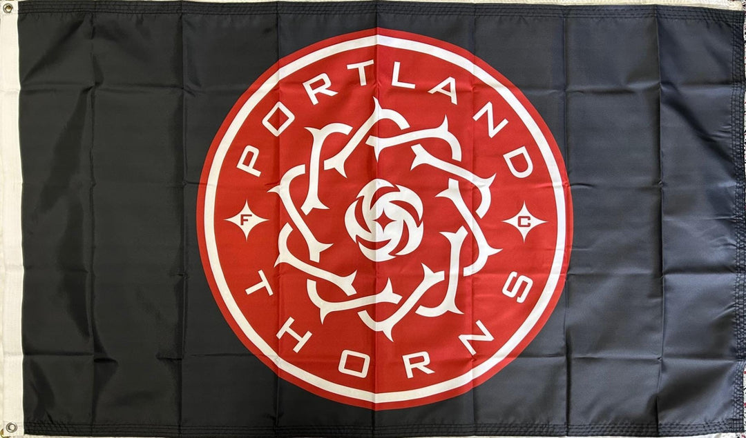 Portland Thorns FC Flag 3x5 Soccer 2 Sided NWSL Black 344106 Heartland Flags
