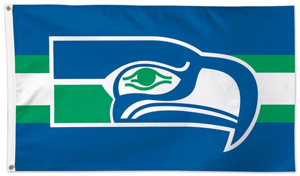 Seattle Seahawks Flag 3x5 Retro Logo 28674018 Heartland Flags