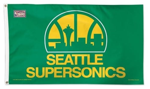 Seattle Supersonics Flag 3x5 Retro Logo 02409115 Heartland Flags