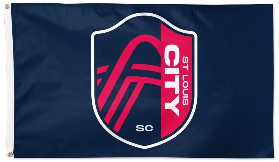 St Louis City SC Flag 3x5 Logo Blue 204832 Heartland Flags