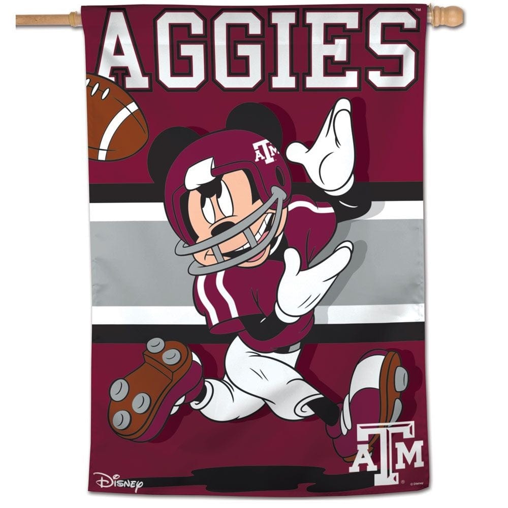 Texas A&M Aggies Banner Mickey Mouse Football 82378117 Heartland Flags