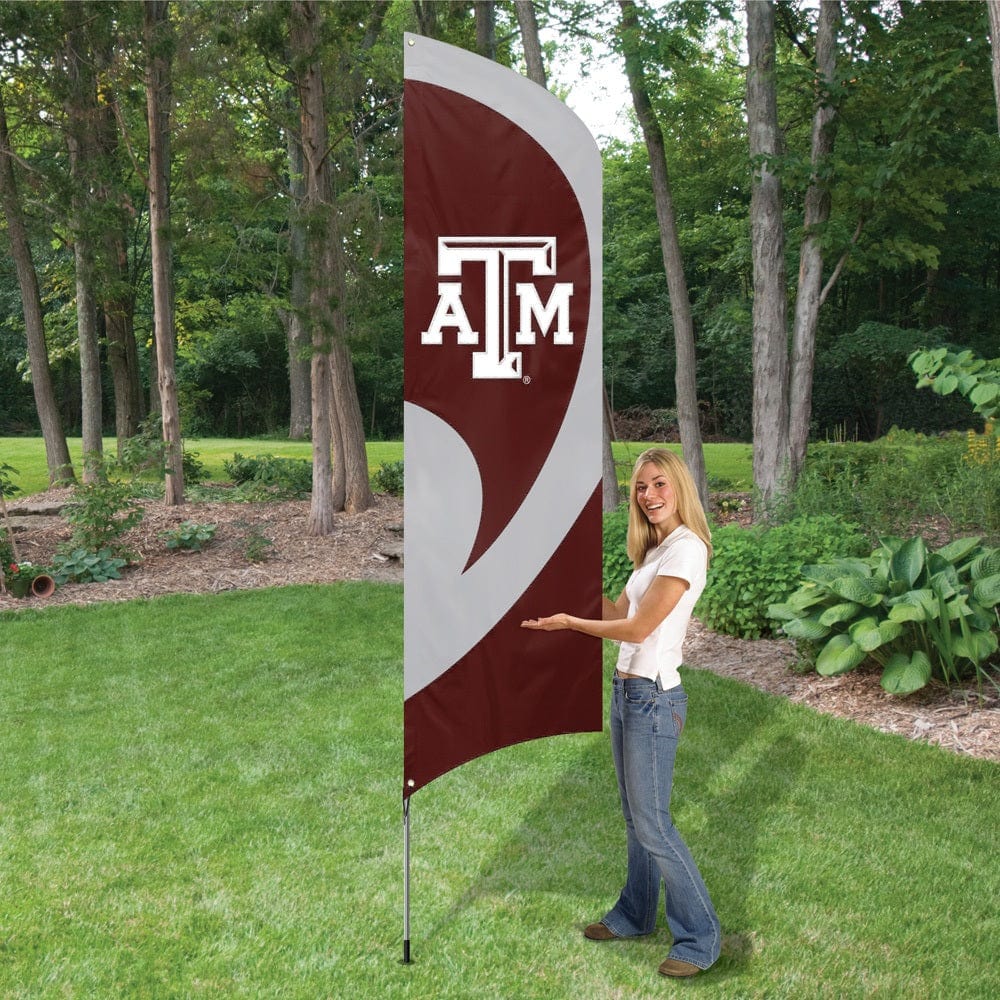 Texas A&M Aggies Tall Team Feather Flag With Flagpole TTTAM Heartland Flags