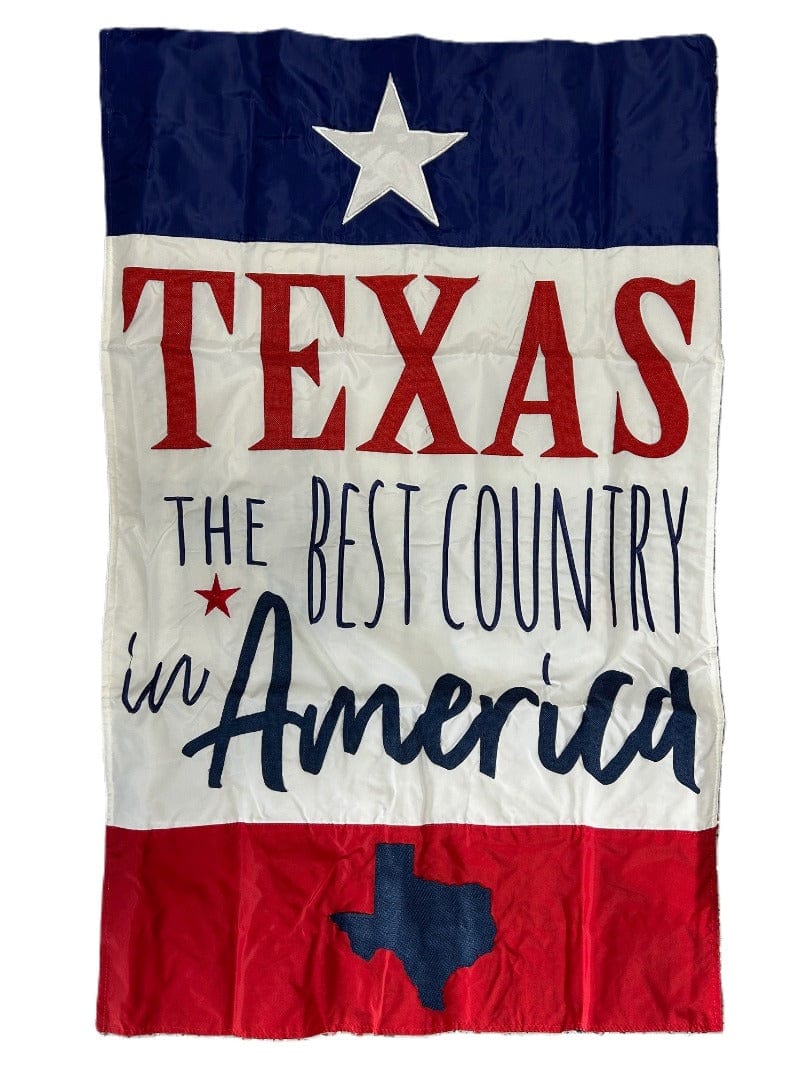 Texas The Best Country In America Flag 2 Sided House Banner Applique 159005 Heartland Flags