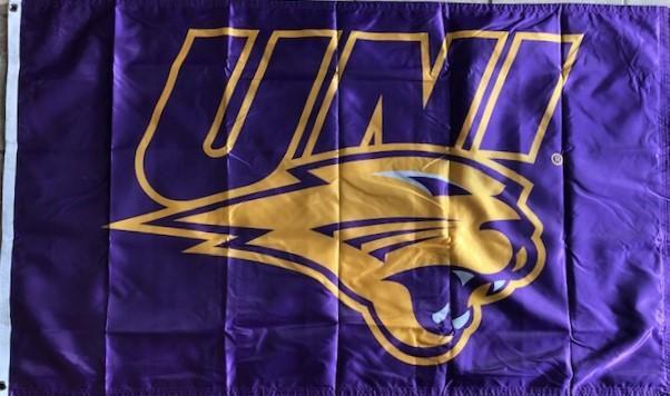 UNI Panthers Flag Purple 2 Sided Logo 322731 Heartland Flags