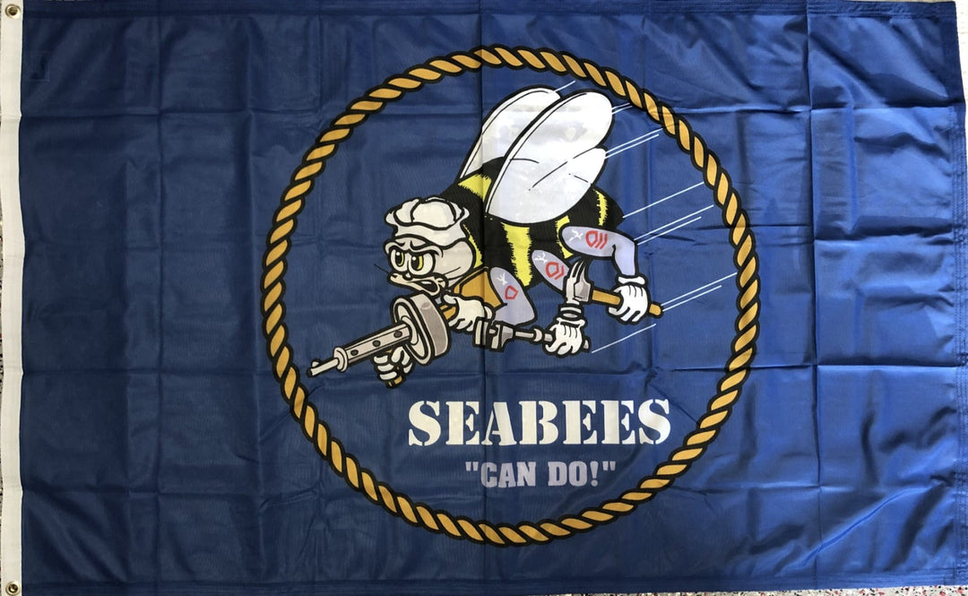 US Seabees Flag 2 Sided 3x5 Can Do 721122 Heartland Flags