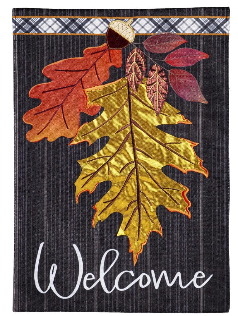 Welcome Autumn Leaves Fall Garden Flag 2 Sided 14L11077 Heartland Flags