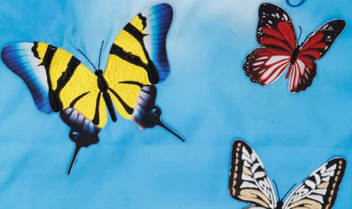 Welcome Butterflies Long Garden Flag 2 Sided XL 5145FM Heartland Flags
