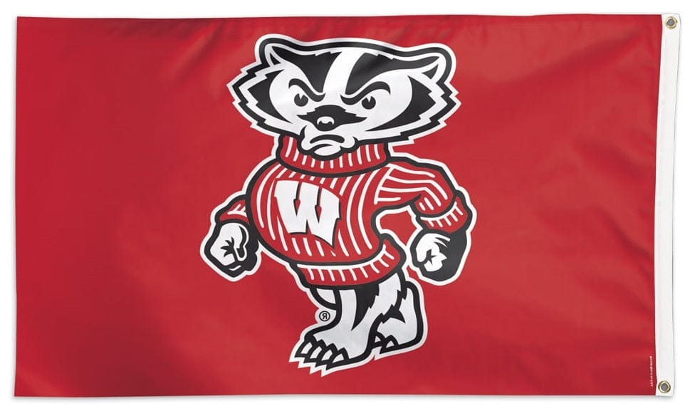 Wisconsin Badgers Flag 3x5 Bucky Badger 02372116 Heartland Flags