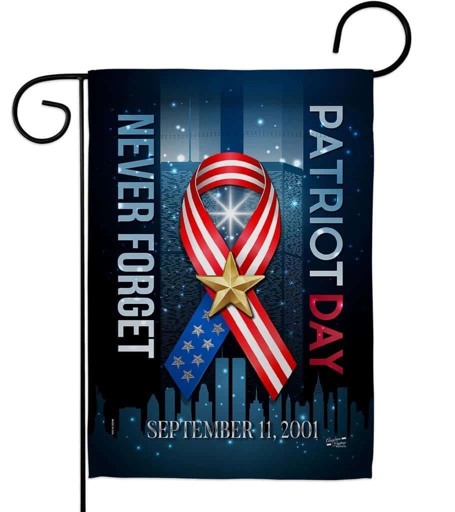 911 Never Forget Garden Flag 2 Sided Patriot Day 35290 Heartland Flags