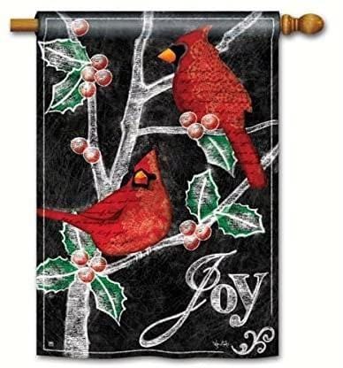 Christmas Cardinals Flag Decorative House Banner Joy heartlandflags