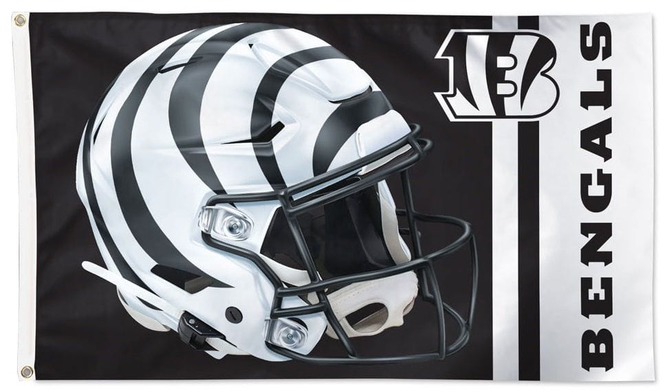 bengals football helmets WinCraft Cincinnati Bengals Alternate Helmet Single-Sided 3' x 5' Deluxe Flag