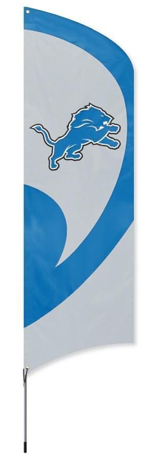 Detroit Lions Tall Team Feather Flag with Flagpole