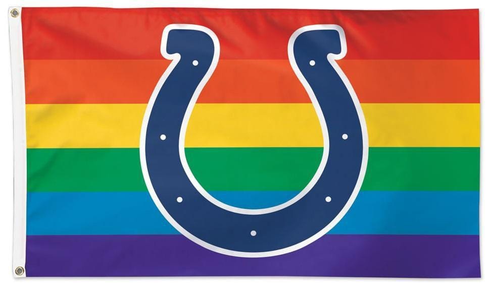 Indianapolis Colts Flag 3x5 Pride Rainbow heartlandflags