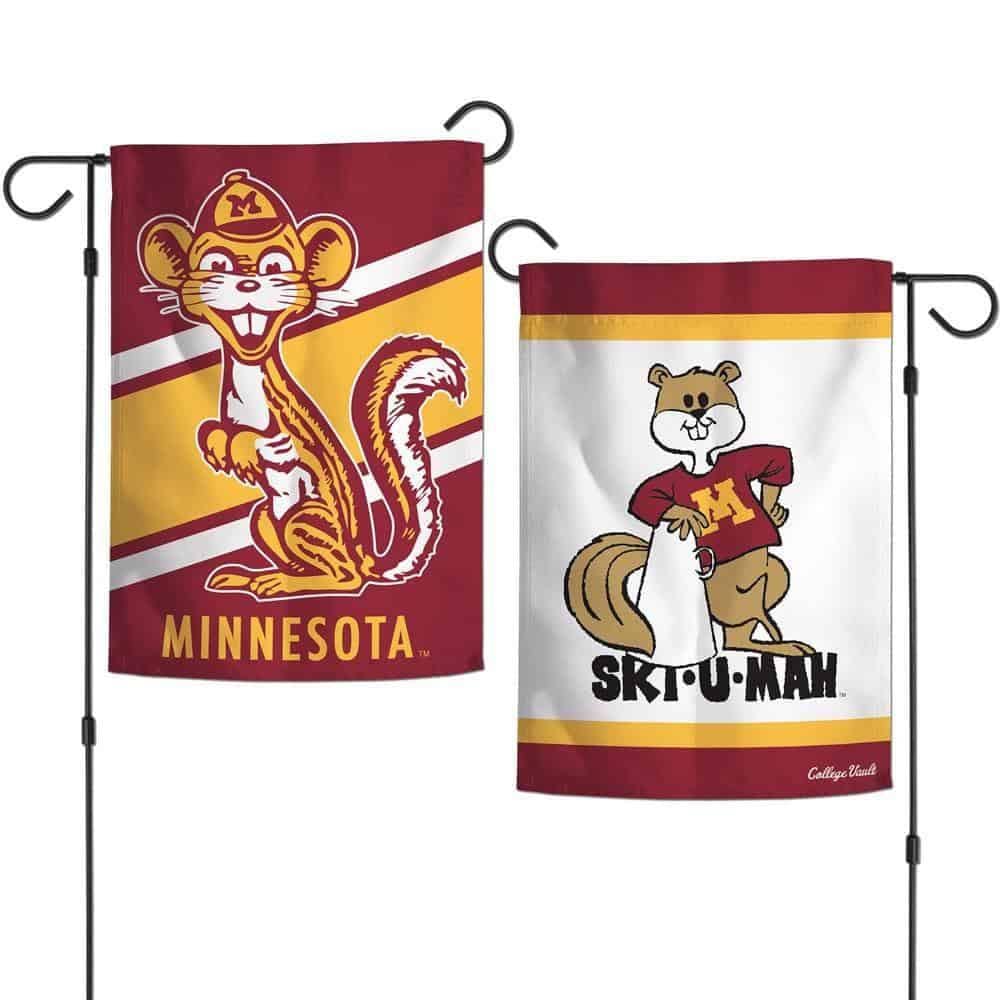Minnesota Gophers Garden Flag 2 Sided Vintage Logo heartlandflags