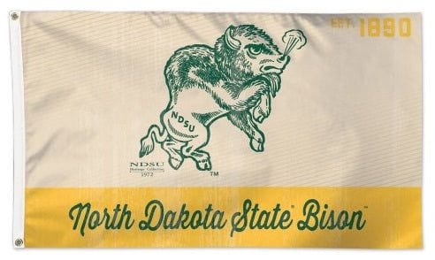 North Dakota State Bison Flag Vintage Logo 3x5 heartlandflags