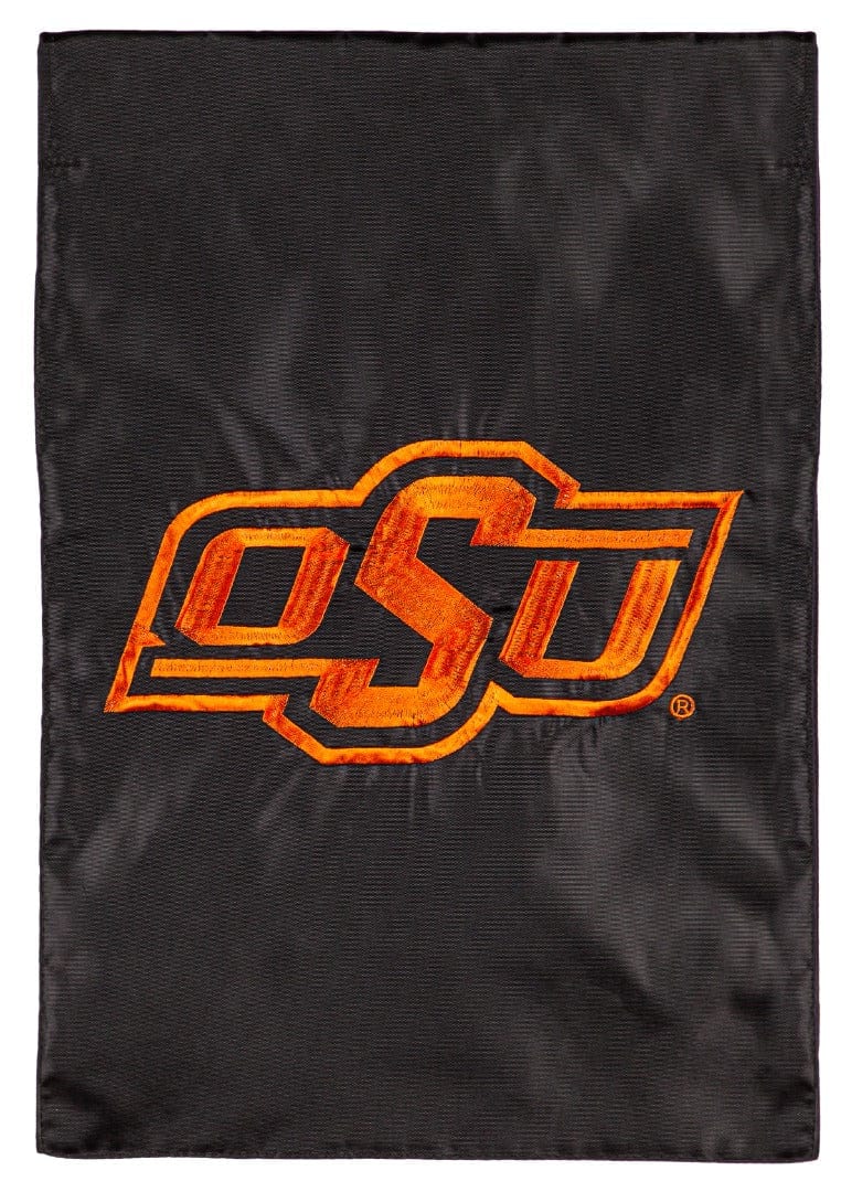 Oklahoma State University Garden Flag 2 Sided Applique Logo heartlandflags
