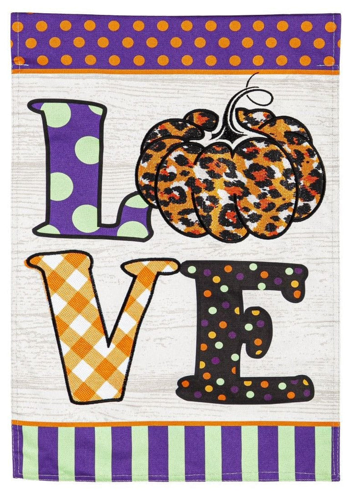Pumpkin Love Garden Flag 2 Sided Decorative Fall heartlandflags