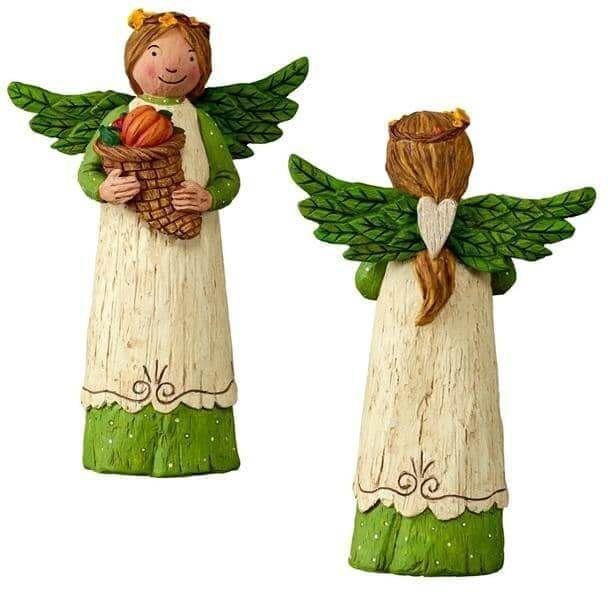 Abundant Blessings Garden Angel Figurine 8'' Wings of Whimsy WW812 Heartland Flags