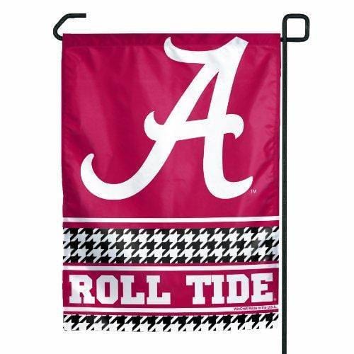 Alabama Crimson Tide 2 Sided Roll Tide Garden Flag Houndstooth 70472011HP Heartland Flags