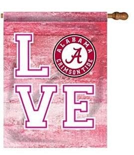 Alabama Crimson Tide Flag 2 Sided LOVE House Banner 021269 Heartland Flags