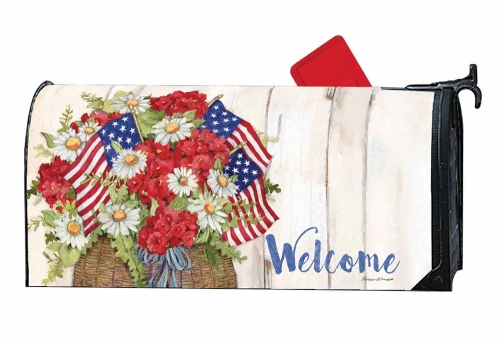 American Flags Mailbox Cover Mailwrap Welcome 03242 Heartland Flags