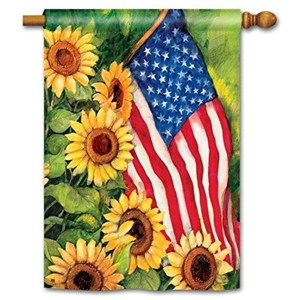 American Sunflowers Flag 2 Sided Decorative Banner 91101 Heartland Flags