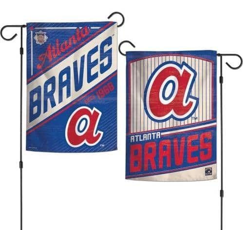 Atlanta Braves Garden Flag 2 Sided Throwback Logo 05985319 Heartland Flags