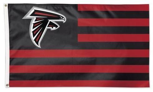 Big Atlanta Falcons Flag With Star And Stripes Black Red