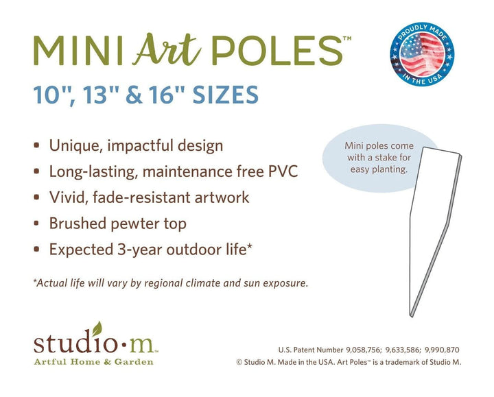 Be Bold Art Pole 10 Inches Tall Mini PL10003 Heartland Flags