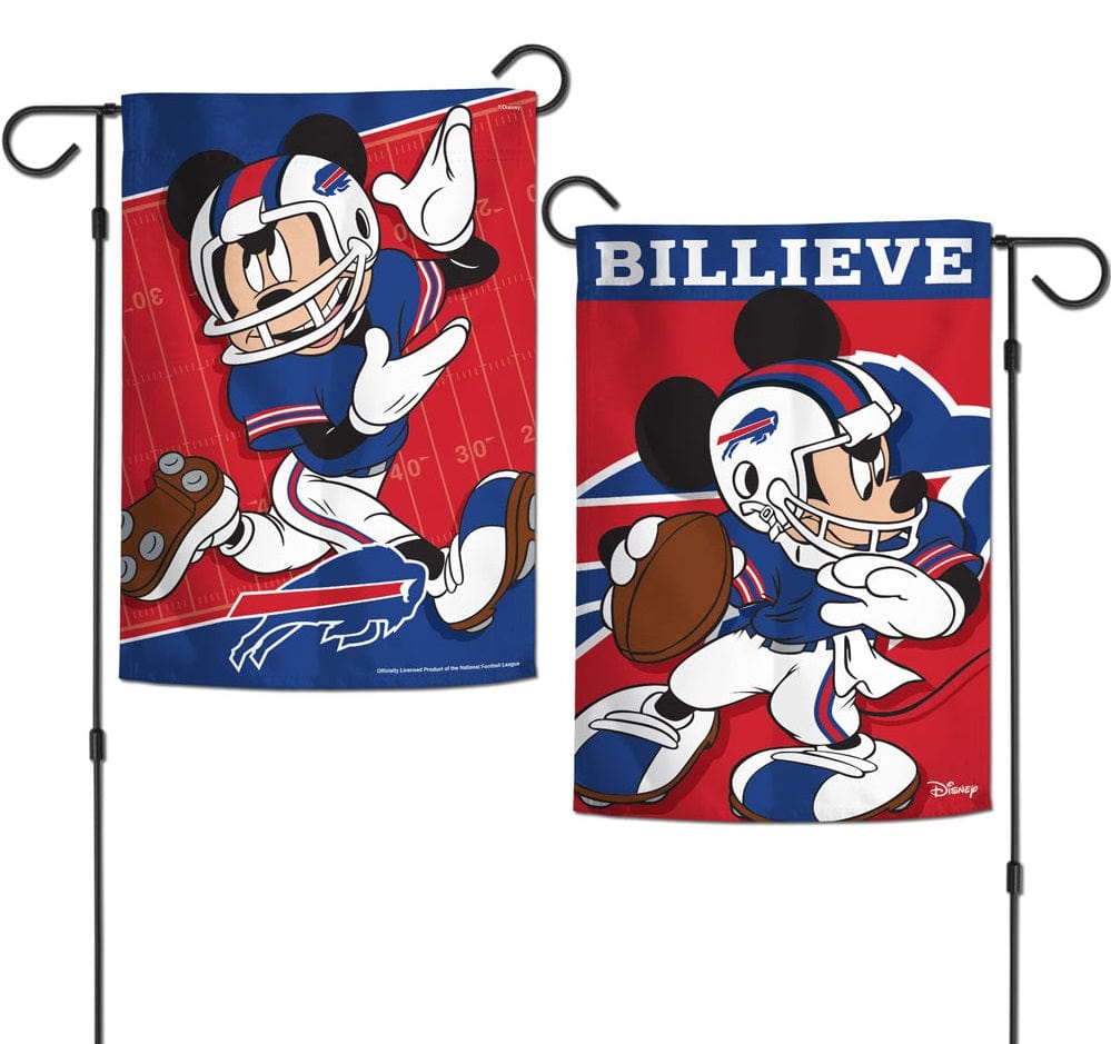 Buffalo Bills Garden Flag 2 Sided Mickey Mouse Football 71163121 Heartland Flags