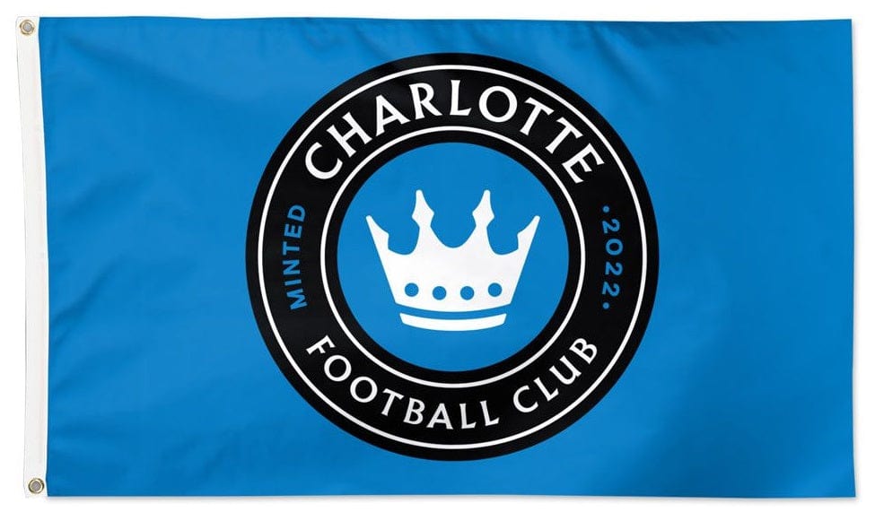 Charlotte FC Flag 3x5 Soccer Football Club Blue 56221322 Heartland Flags