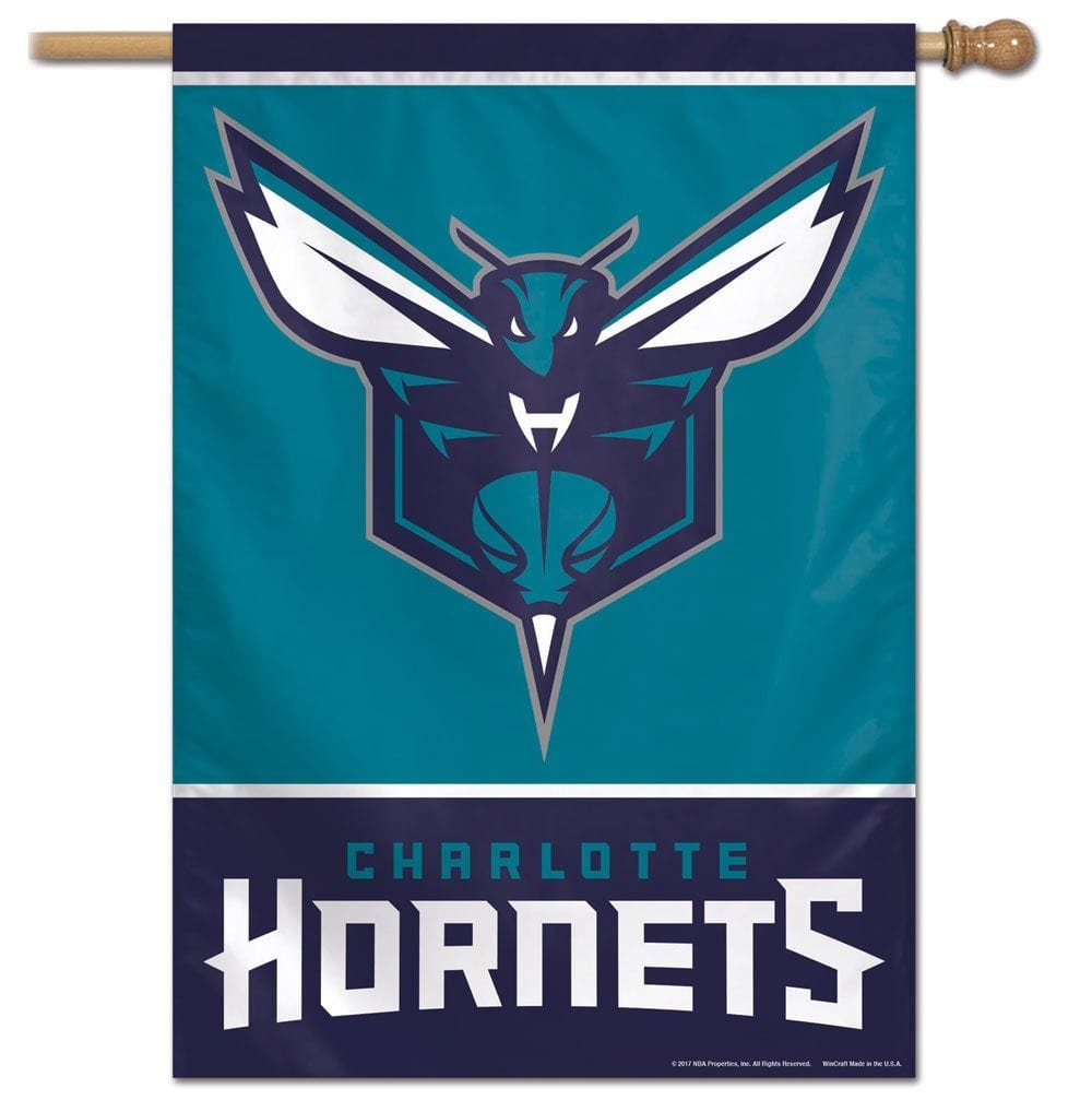 Charlotte Hornets Flag Vertical Logo Banner 17293017 Heartland Flags