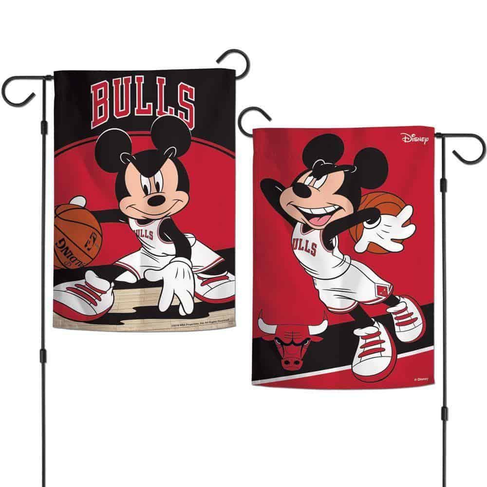 Chicago Bulls Garden Flag 2 Sided Mickey Mouse 06259118 Heartland Flags
