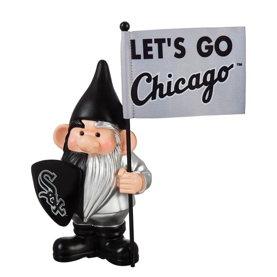 Chicago White Sox Gnome with Flag Lets Go Chicago 544205FHG Heartland Flags
